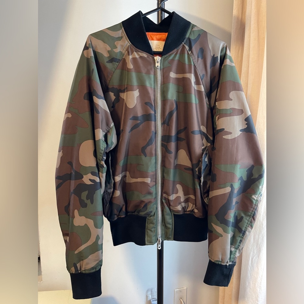 FOG Fear Of God Collection Two 2016-2017 Camo Bomber Jacket Size M